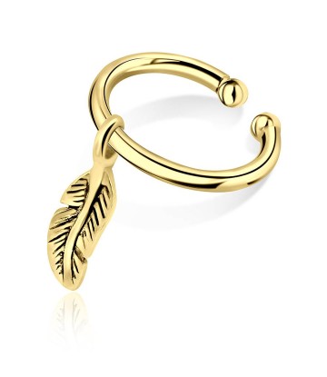 Gold Plated Dangling Leaf Ear Cuff Charms EC-419-GP